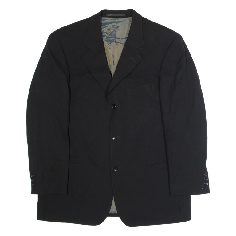 HUGO BOSS Mens Blazer Jacket Black Knit Wool M