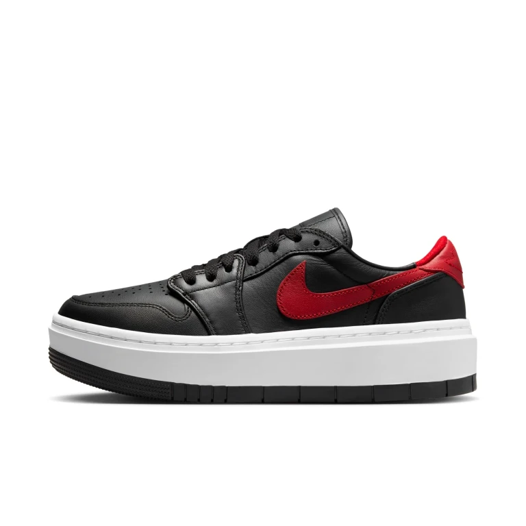 Women's Retro 1 Elevate Low W 'Black Gym Red White' Sneakers