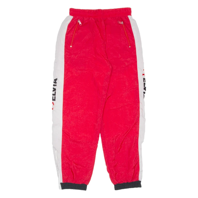 ELVIA Lined Womens Track Pants Red Tapered S W28 L29