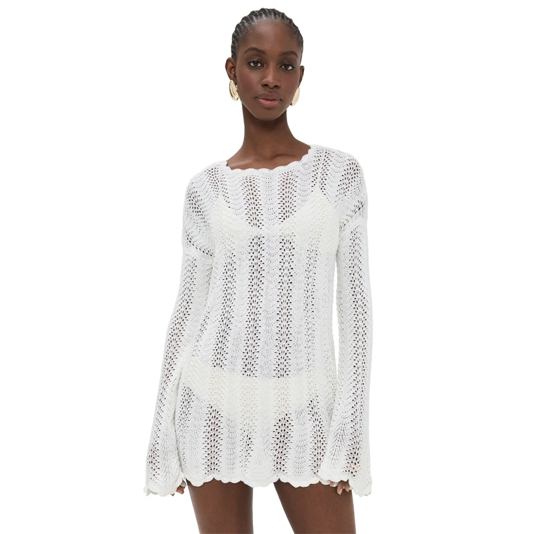 Show Me Your Mumu Packable Pullover Beach Dress White L