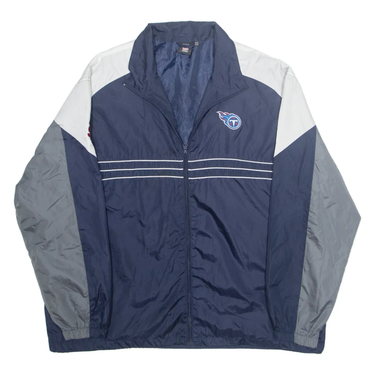 NFL Mens Track Jacket Blue Nylon USA 2XL