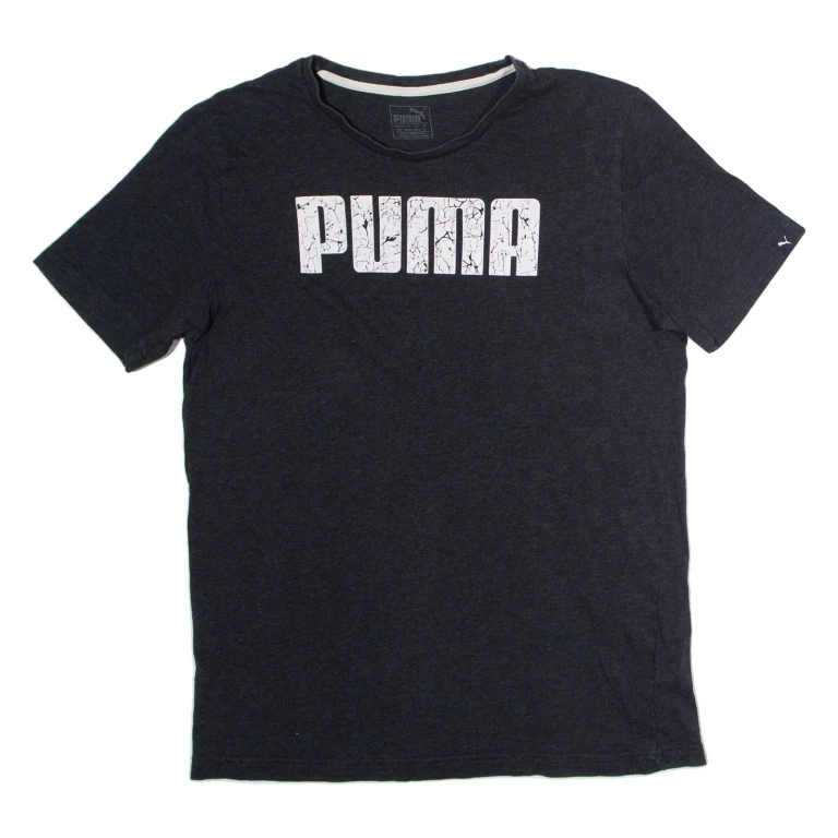 PUMA Mens T-Shirt Grey Crew Neck M