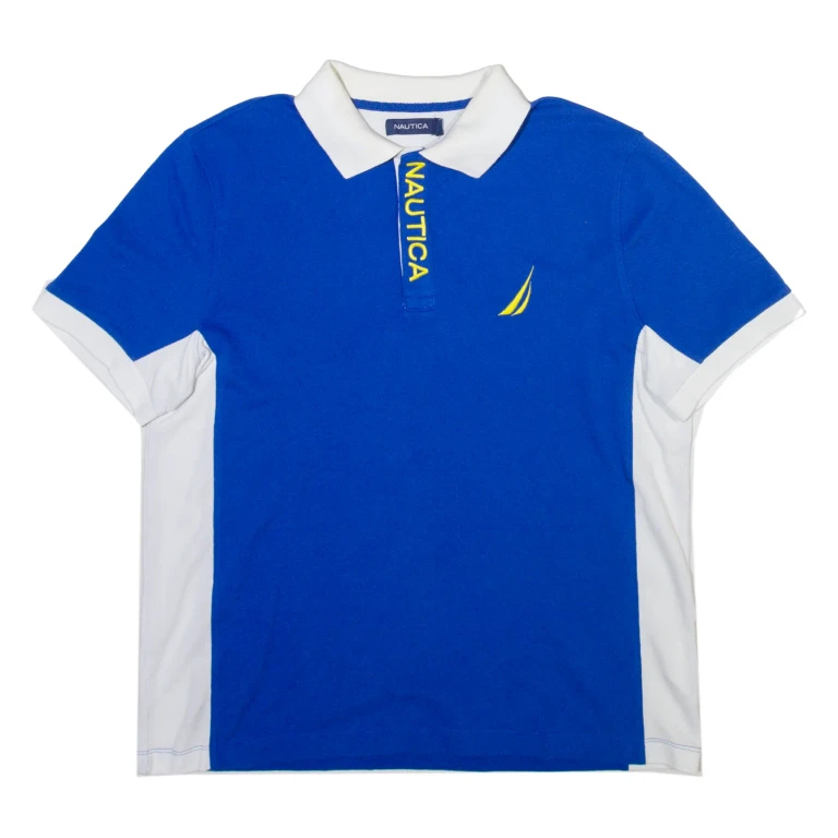 NAUTICA Mens Polo Shirt Blue L