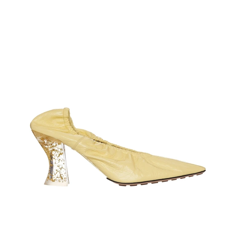 Bottega Veneta Ladies Lemonade Elasticated 75mm Pumps