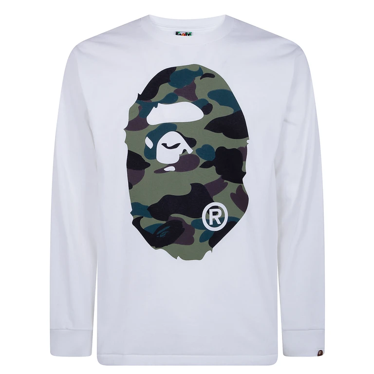 BAPE 1St Camo Big Ape Head Ls Tee M T-Shirt