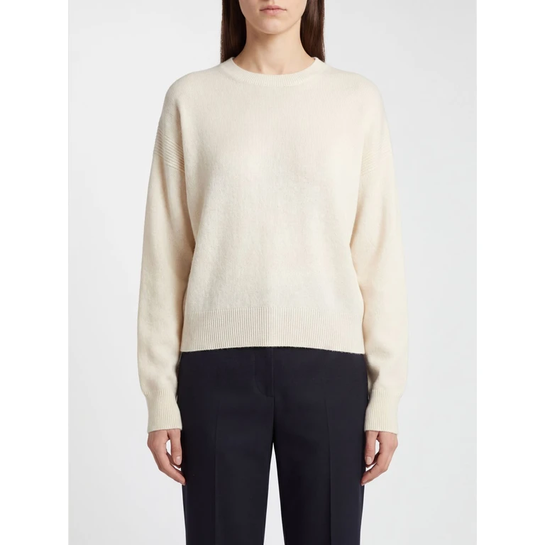 Crewneck Jumper in 100% Organic Cashmere with Ribbed Trims (MODENAB913)