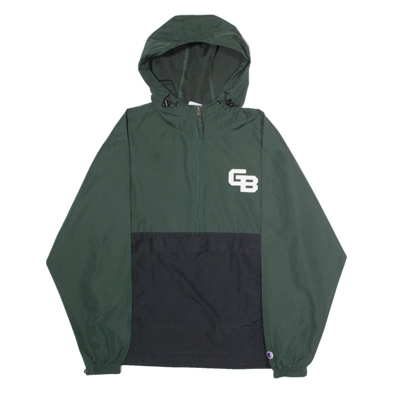 CHAMPION GB Mens Anorak Jacket Black USA Hooded S