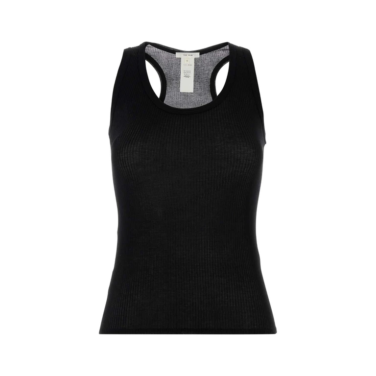 The Row Black Cotton Cendrea Tank Top Exterior: Maglie - Women