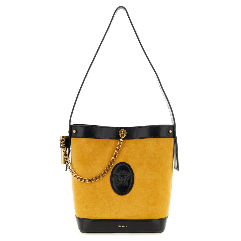 Versace Bicolor Calfskin Shoulder Bag - Women
