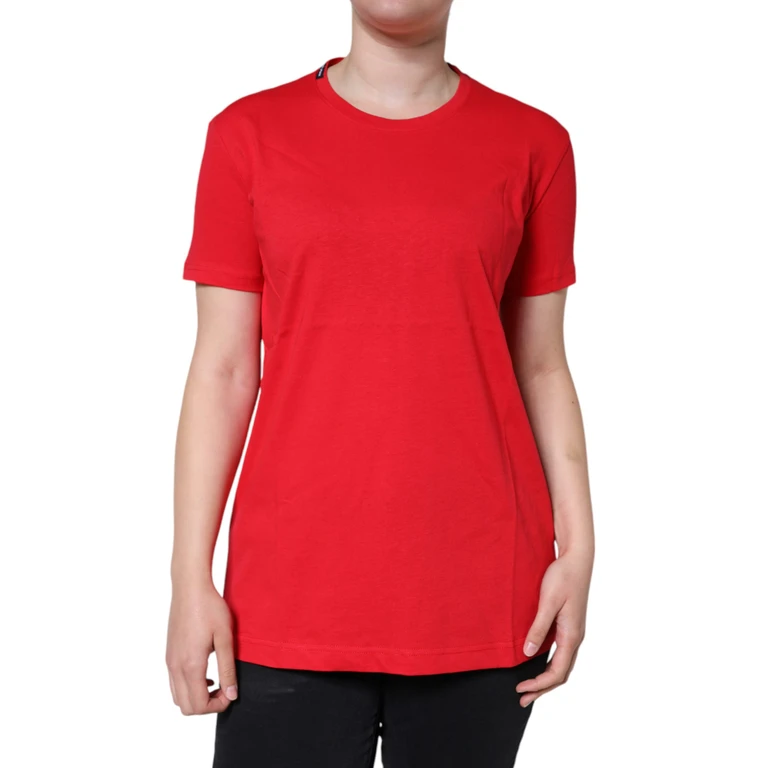 Dolce & Gabbana Red Cotton Crew Neck Short Sleeve Tee T-Shirt - Women