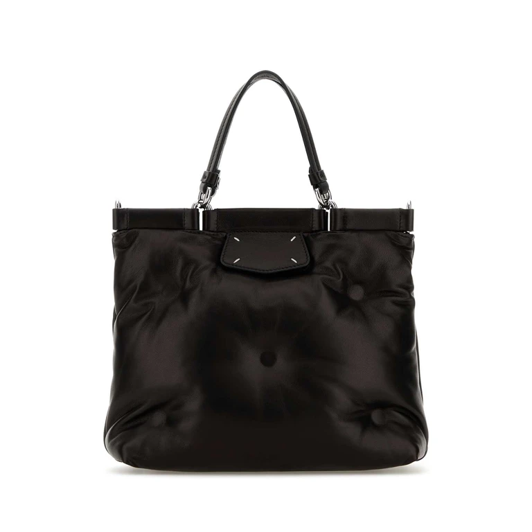 Maison Margiela Black Leather Handbag Borse A Mano - Women