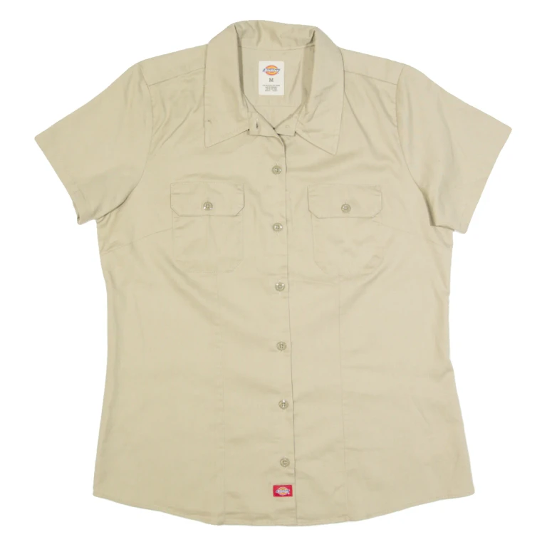 DICKIES Womens Worker Shirt Beige M