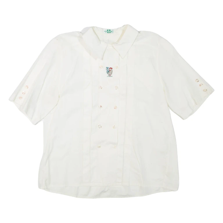 Womens Shirt White Collared L