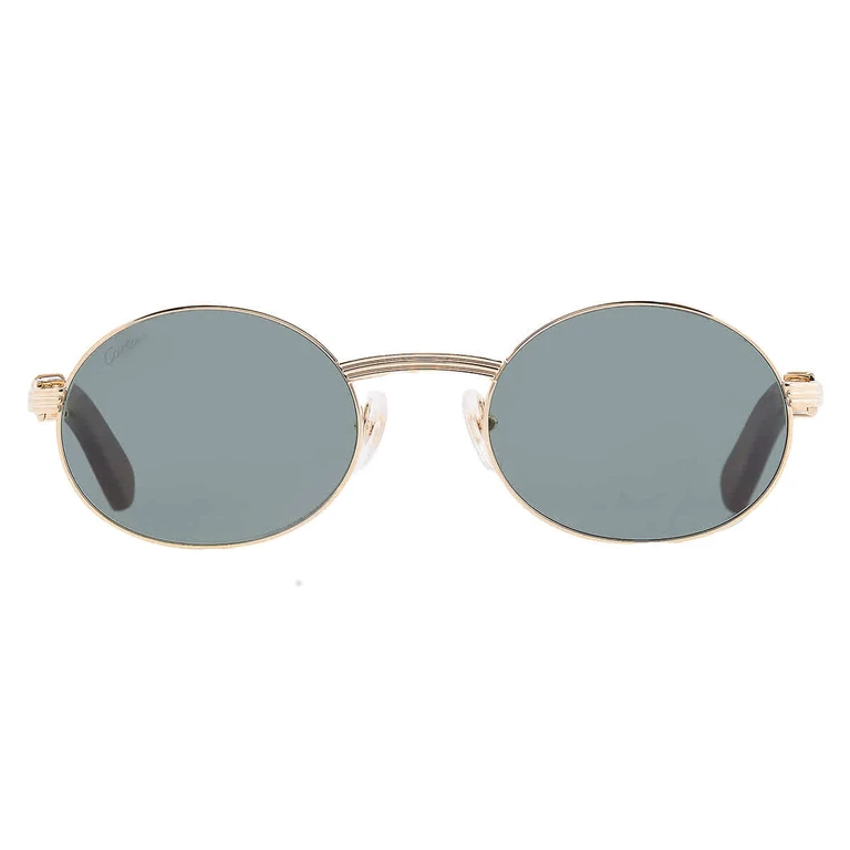 Cartier Green Round Mens Sunglasses CT0464S 015 55