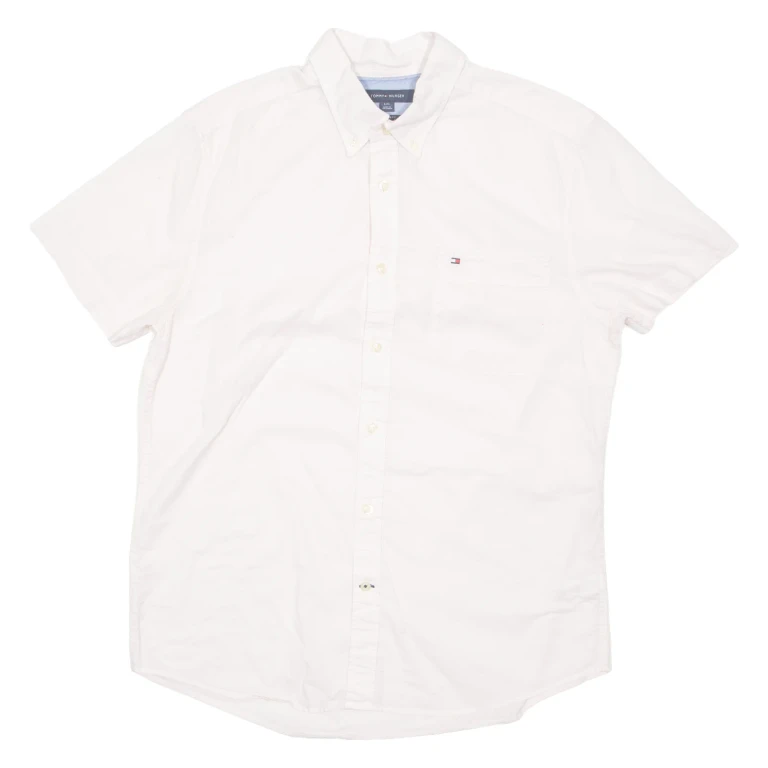 TOMMY HILFIGER Mens Plain Shirt Pink L