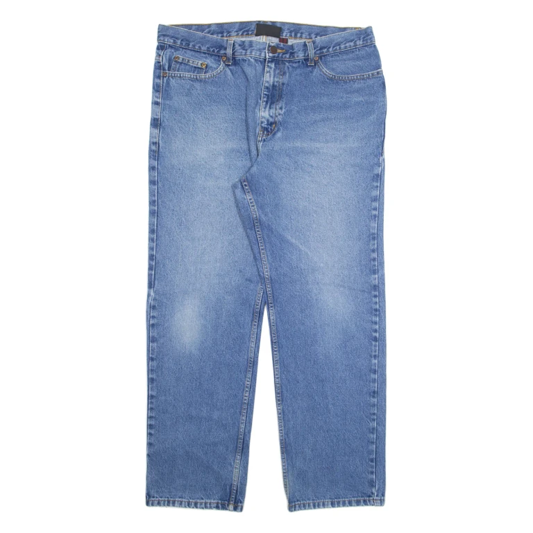 DICKIES Mens Jeans Blue Regular Straight Stone Wash W38 L30