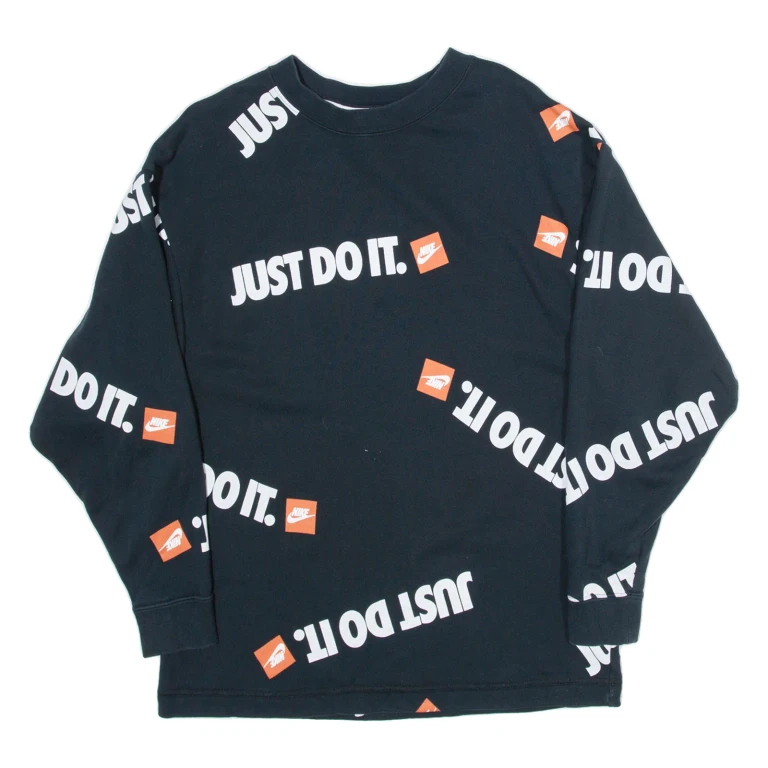NIKE Womens Sweatshirt Black S