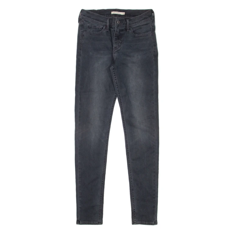 LEVI'S 710 Womens Jeans Grey Slim Skinny Stone Wash W28 L30