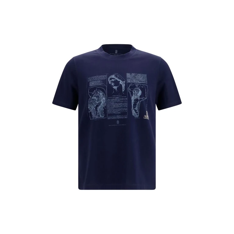 Blue Cotton T-Shirt - Men