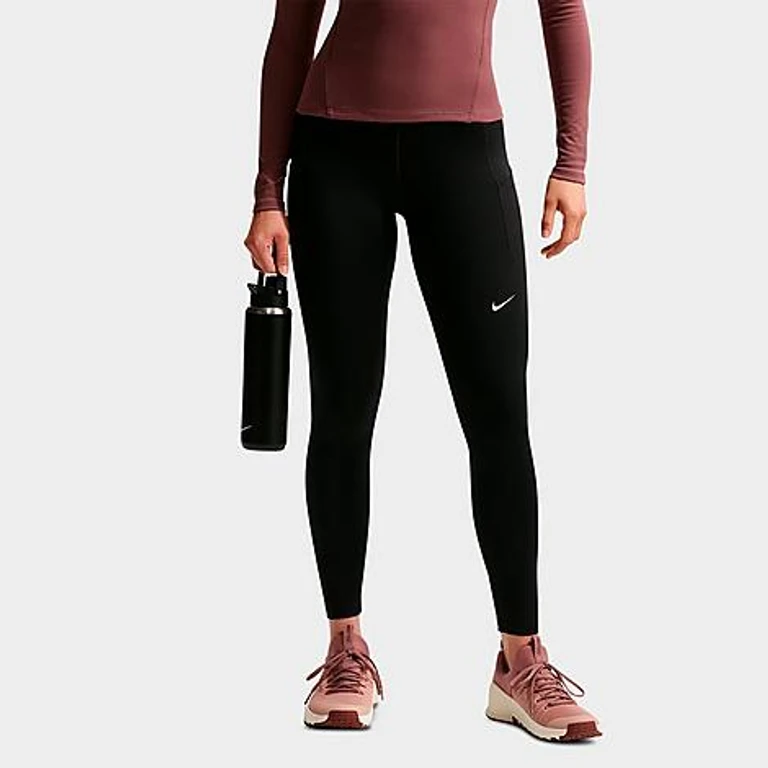 Nike Women's One Dri-FIT High-Rise 7/8 Training Tights in Black/White Size: XXS