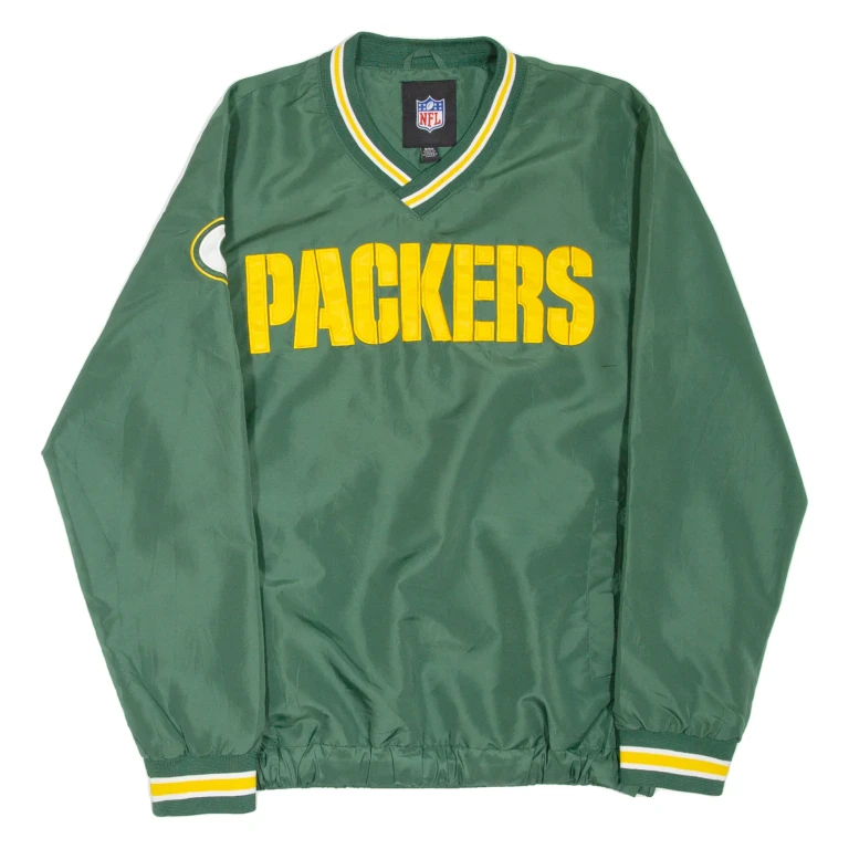 NFL Green Bay Packers Training Mens Sweatshirt Green V-Neck USA S