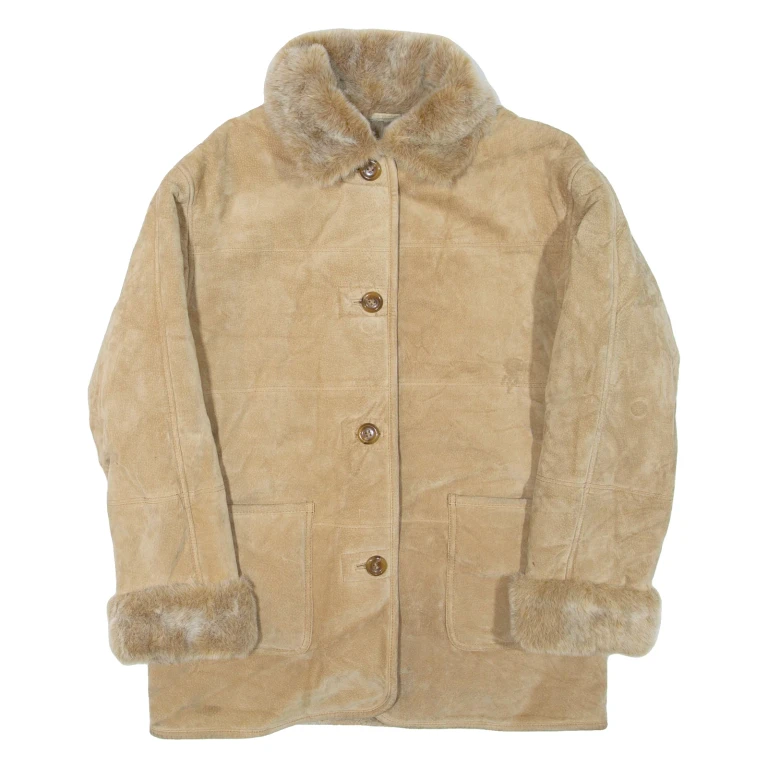 GALLERY Womens Jacket Brown Leather S