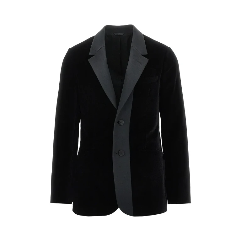FENDI Single-breasted velvet jacket Man 48
