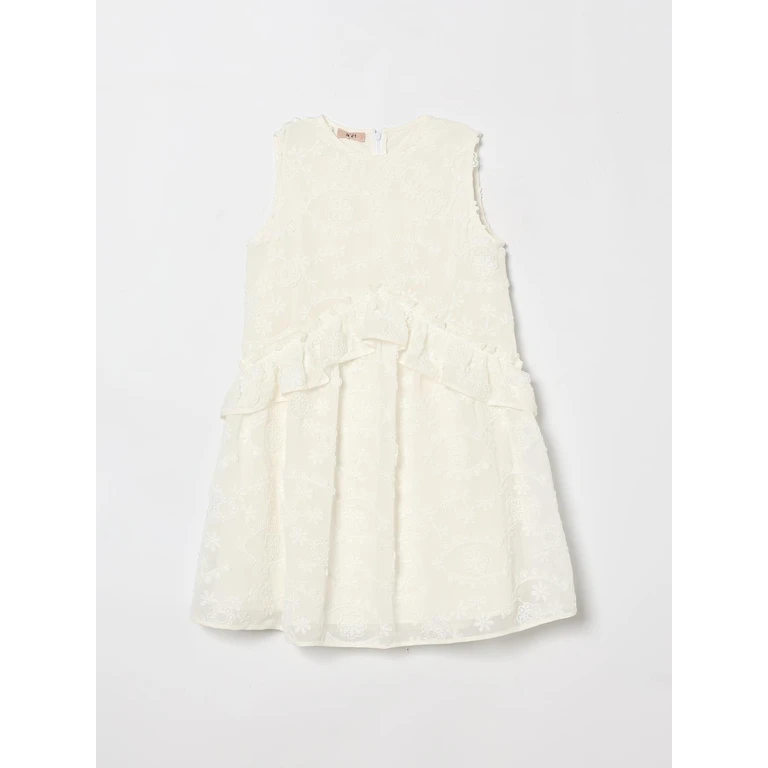 N° 21 Dress Kids color White (N2109QN04750N100)