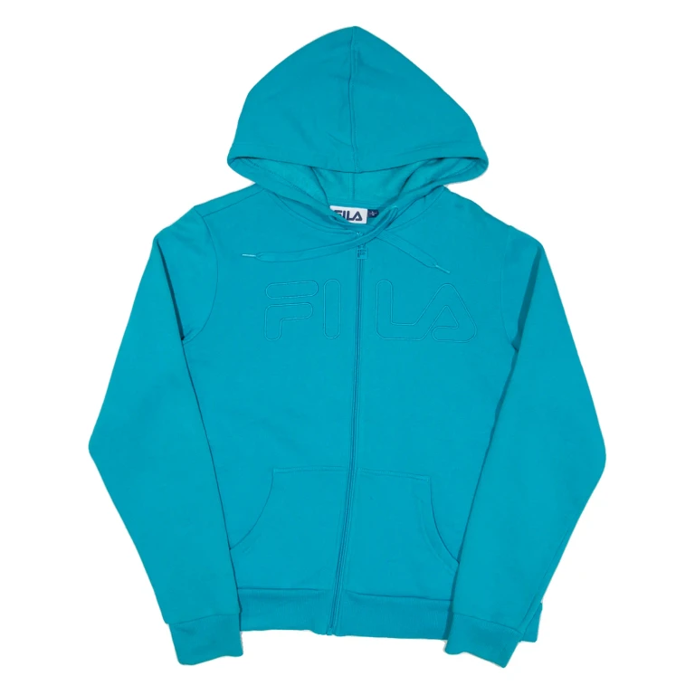 FILA Womens Blue Hoodie Full Zip L