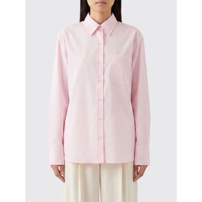 Relaxed Fit Cotton Poplin Shirt with Dropped Shoulders and Pocket (RA9E26SSMCOPEONY)