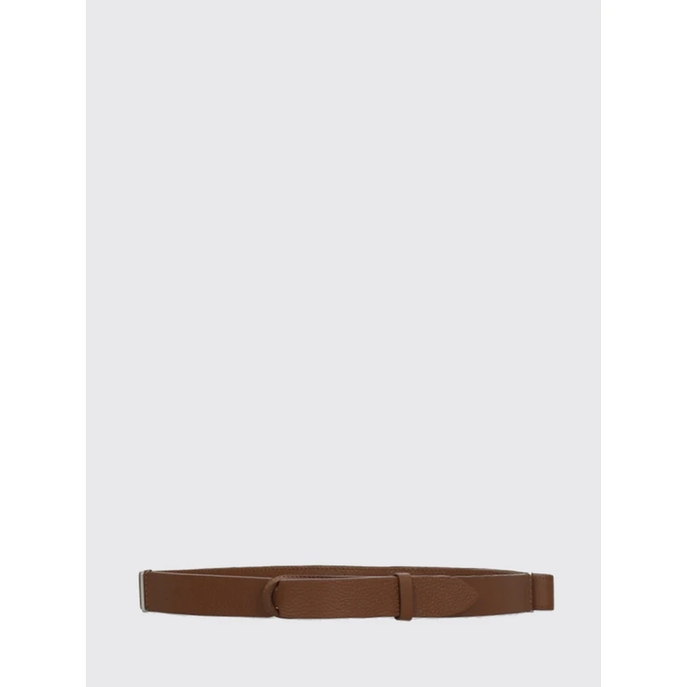 Nobuckle Hammered Leather Belt (NB0039MICMICSIGARO)