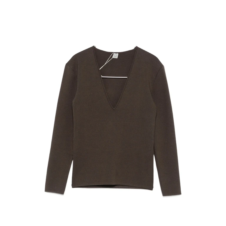 V-neck Long-sleeve Sweater