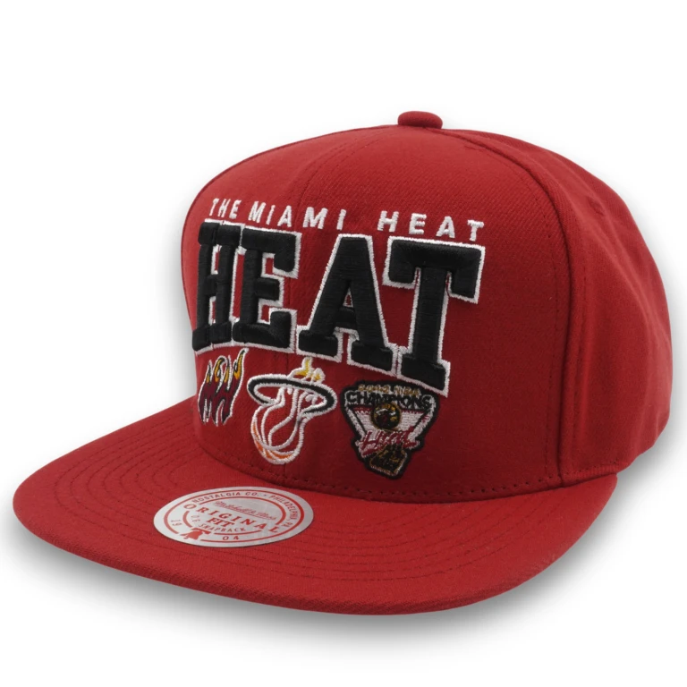 Men's NBA Champ Stack Snapback Hwc Heat Snapback Caps