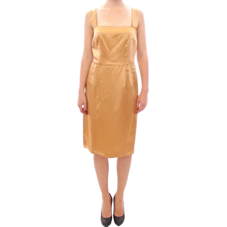 Bronze Silk Sheath Dress - Women