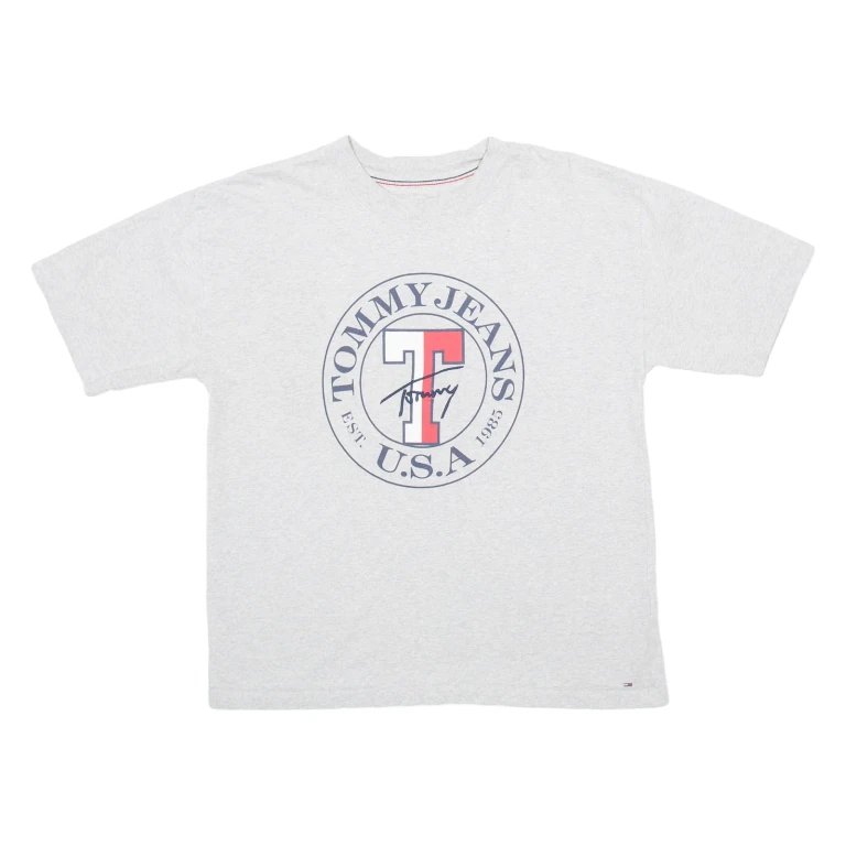 TOMMY HILFIGER Mens T-Shirt Grey S (GG1-211124-19386)