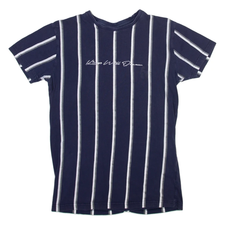 KINGS WILL DREAM Striped Mens T-Shirt Blue XS