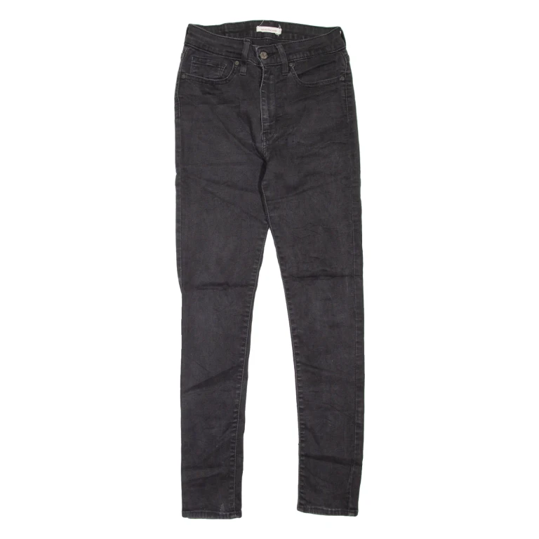 LEVI'S 721 High Rise Womens Jeans Black Slim Skinny W27 L30