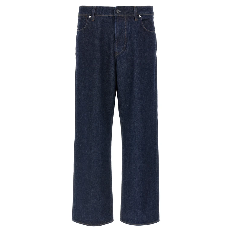 Blue Cotton Relaxed Fit Jeans Clothing - Men