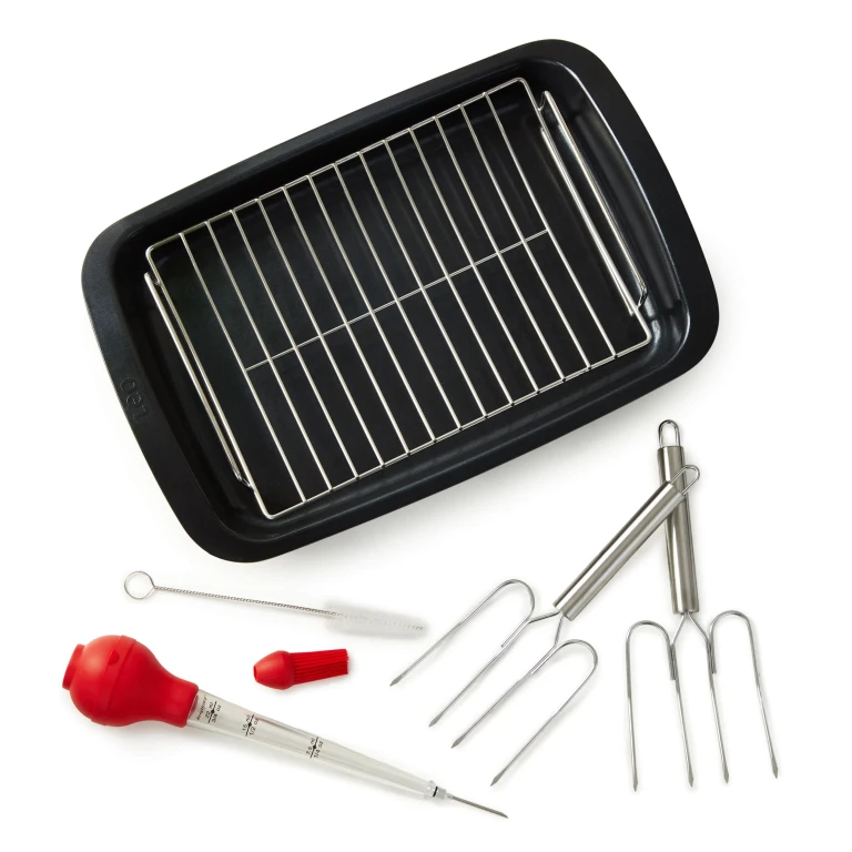Leo Graphite 9Pc Ceramic Nonstick Cookware and Baster Set