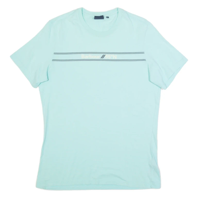 BARBOUR Mens T-Shirt Blue S