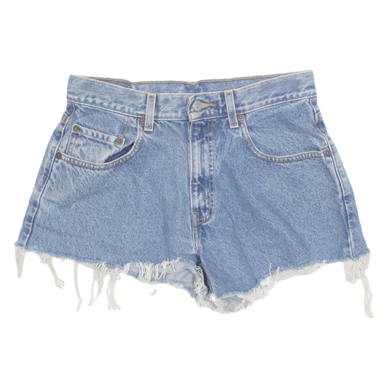 LEVI'S Cut Off 569 Womens Denim Shorts Blue M W30