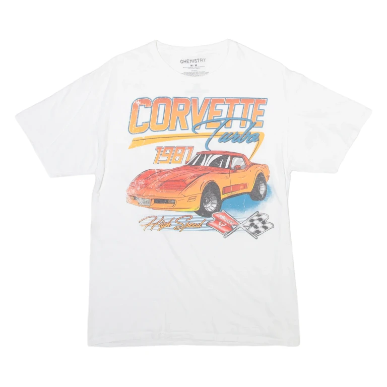 CHEMISTRY Racing Mens T-Shirt White M