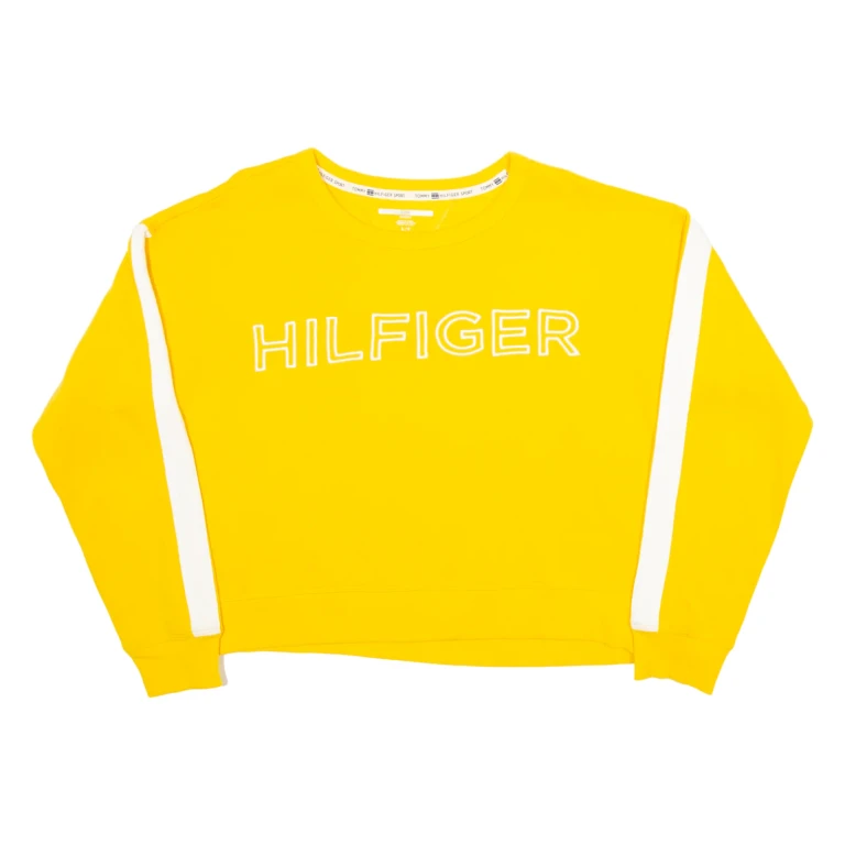 TOMMY HILFIGER Crop Womens Sweatshirt Yellow S