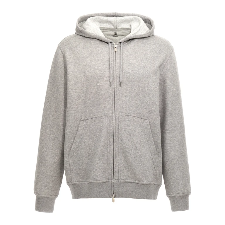 Brunello Cucinelli Gray Cotton Sweatshirt Clothing - Men