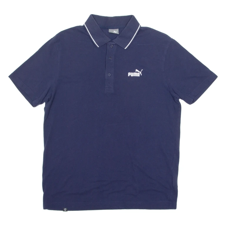 PUMA Mens Polo Shirt Blue M