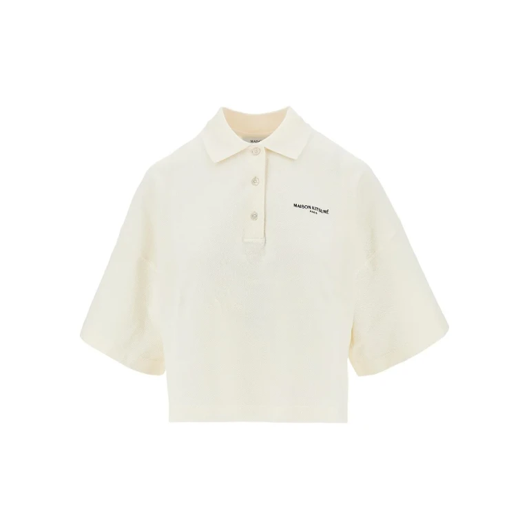 Polo Maison Kitsuné à logo brodé, coupe oversize boxy, femme S