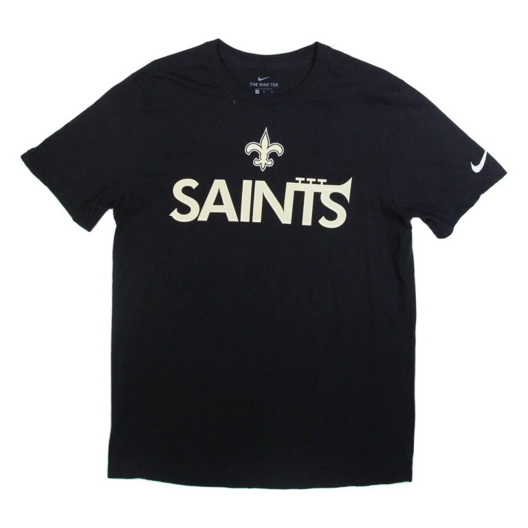 NIKE Saints Mens T-Shirt Black USA M