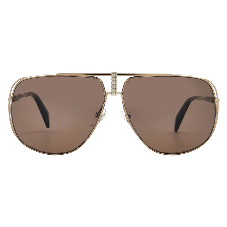 Chopard Polarized Brown Pilot Unisex Sunglasses SCHG91V 8FFP 65