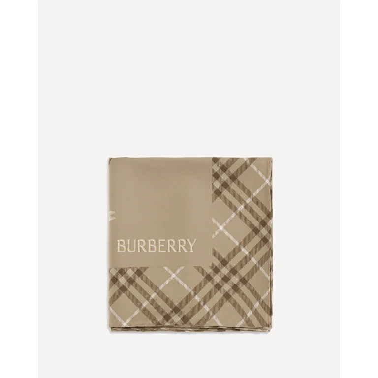 Foulard en soie Burberry avec motif Equestrian Knight