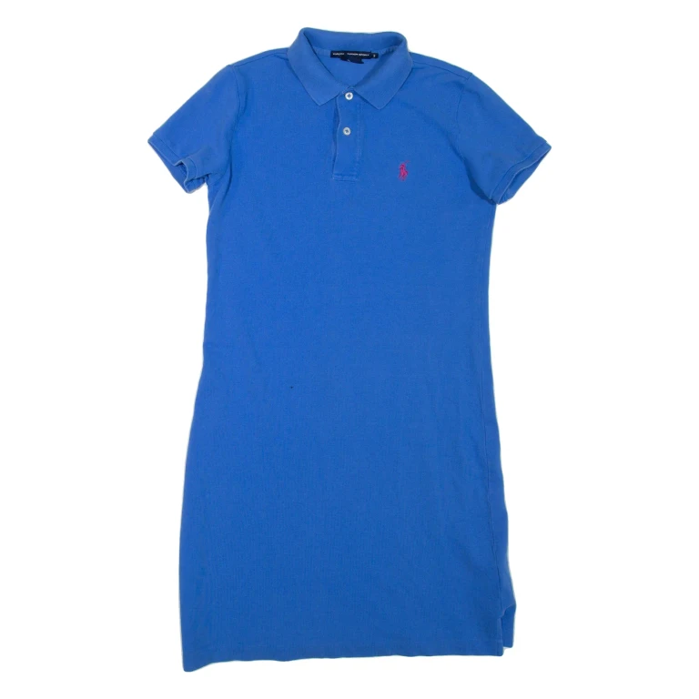 POLO SPORT RALPH LAUREN Womens T-Shirt Dress Blue Short Sleeve Knee Length S